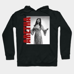 Aretha Franklin - Retro Aesthetic Fan Art Hoodie